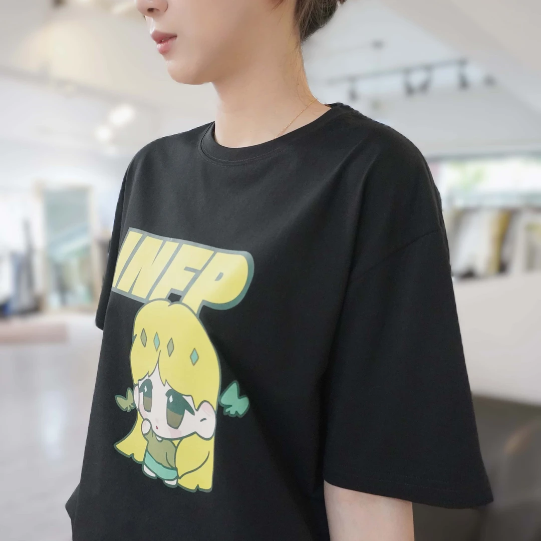 深圳南油圆领短袖宽松型T恤半袖潮流夏季休闲情侣装