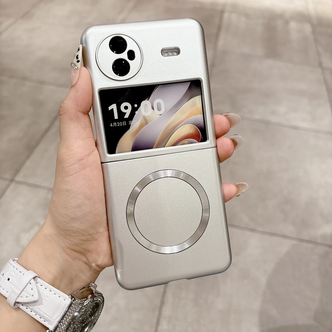 适用vivoXflip折叠手机壳新款金属漆车载磁吸超薄防摔保护套男女