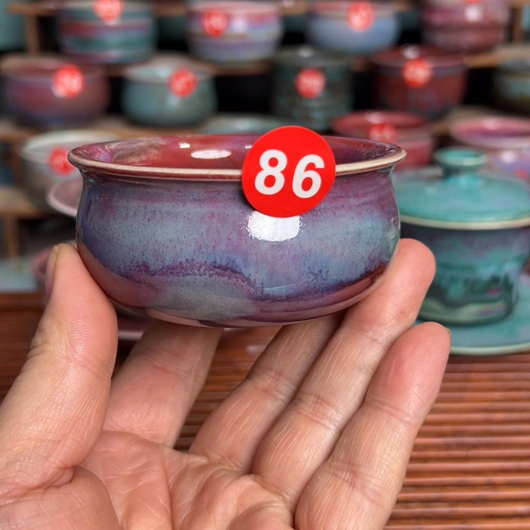 手工制作钧窑茶器