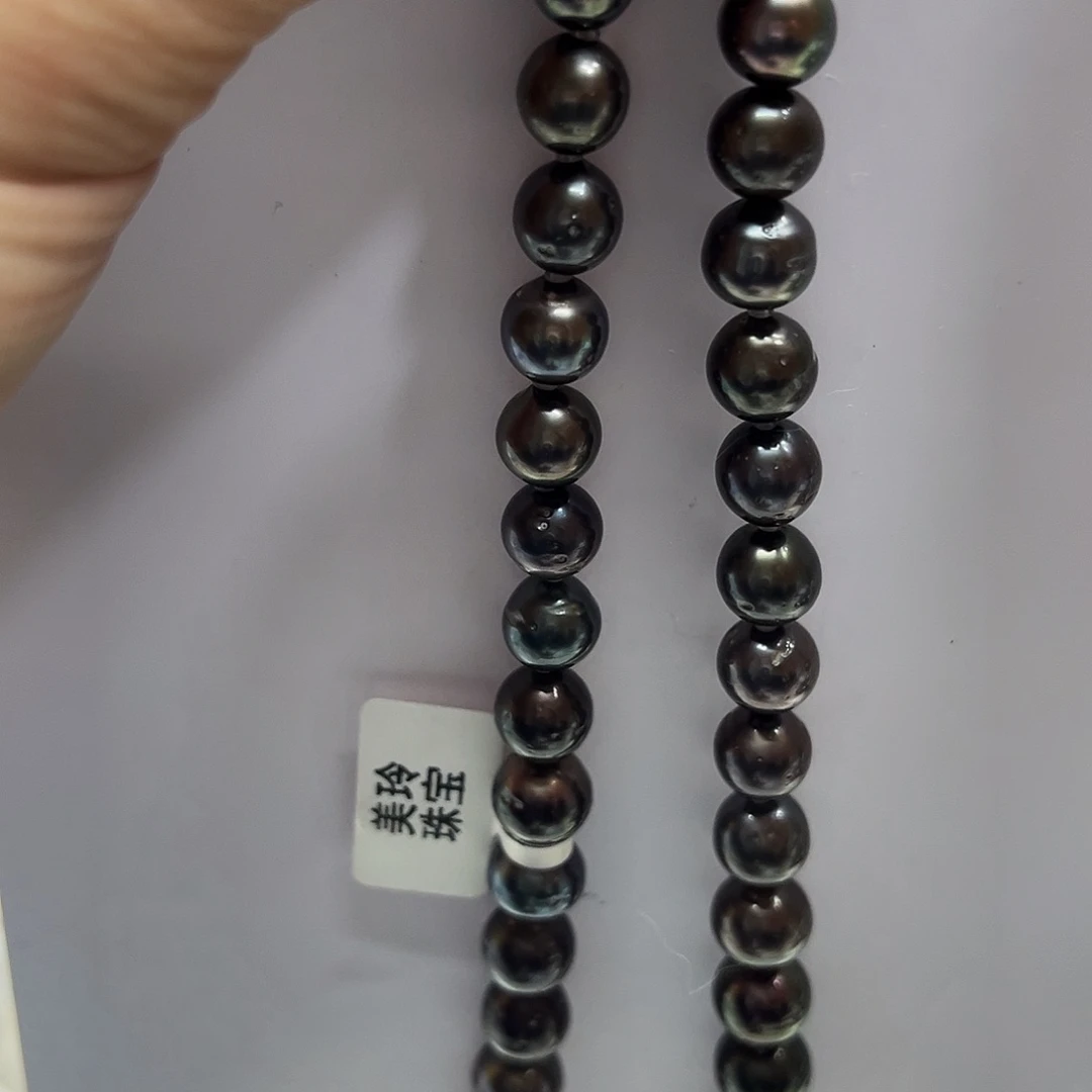 海水珍珠银S925镶嵌颈饰