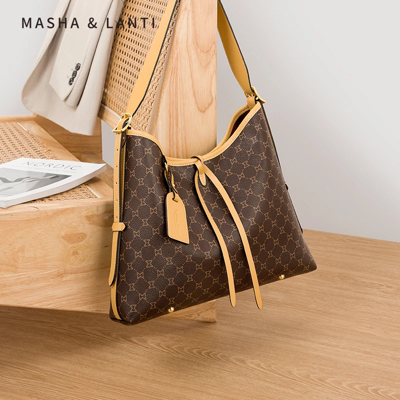 【宣璐同款】可露丽风马莎兰缇2025新款链条斜挎托特包包女hobo3756