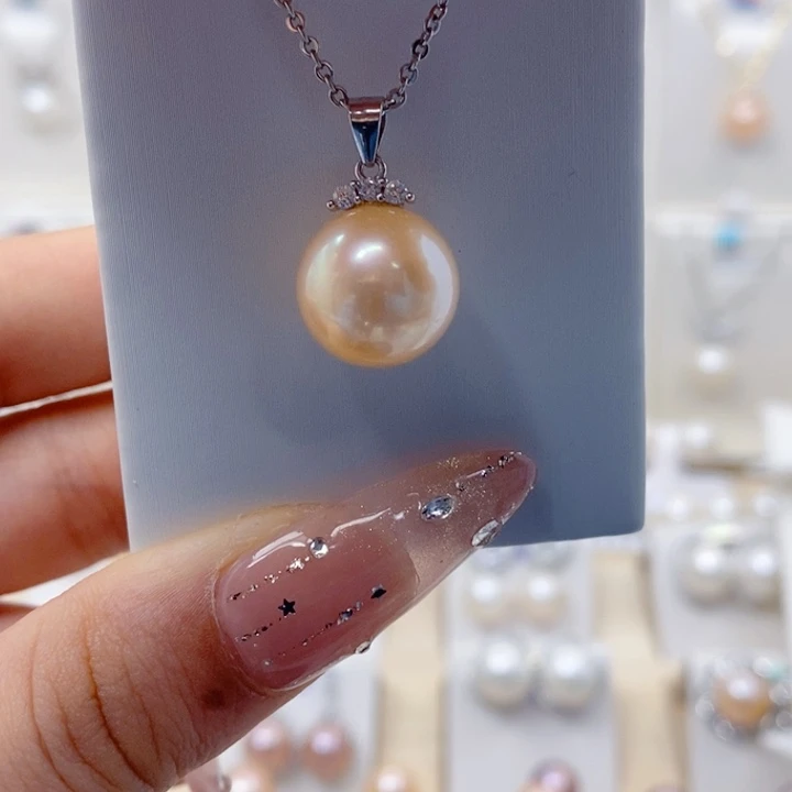 淡水珍珠项链银S925镶嵌