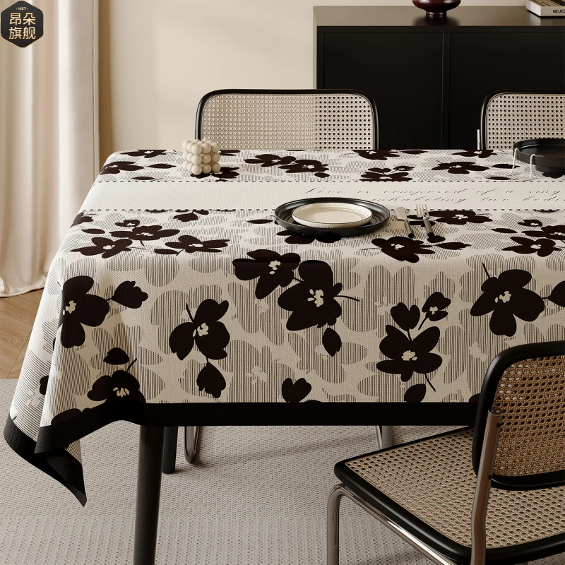 法式餐桌桌布免洗防水防油桌布轻奢高级感2025新款复古风茶几台布