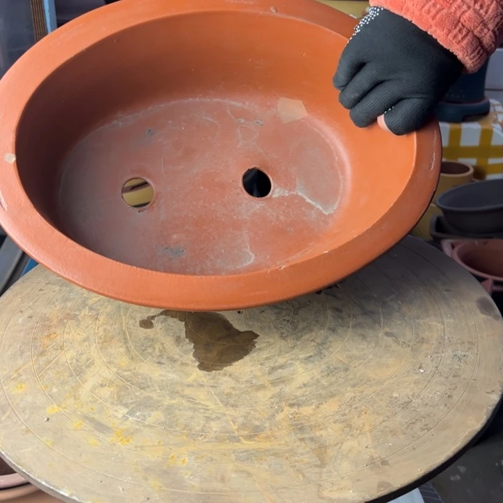 紫砂宜兴紫砂花红椭圆30