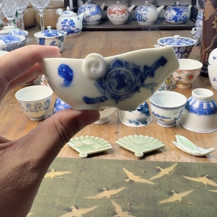 青花瓷器杯子茶具