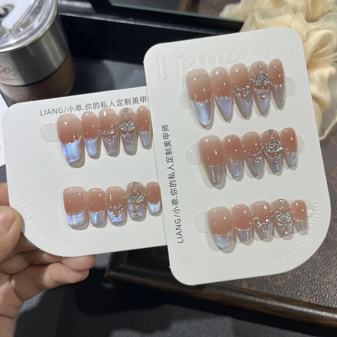 【鲸落泪华】高端 纯手工 定制 穿戴甲 轻奢美甲显白气质穿戴式