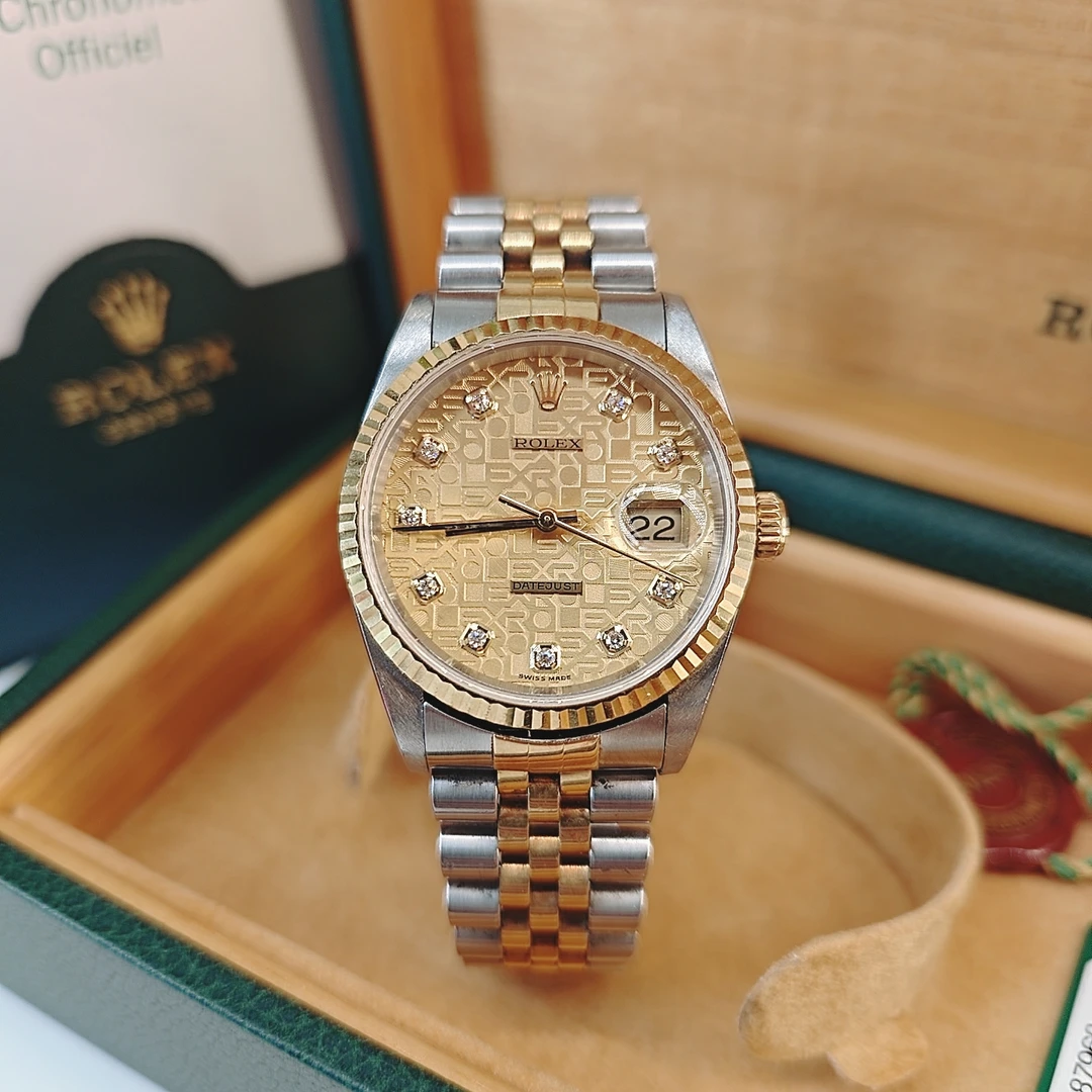 99新 Rolex/劳力士 日志型/36mm/男表/16233/间金/自动机械