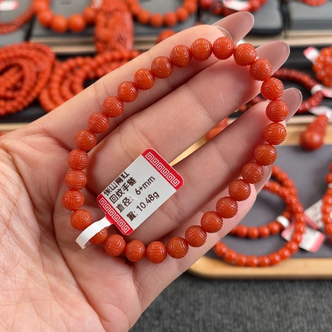 南红玛瑙未镶嵌6➕保山南红回纹单圈