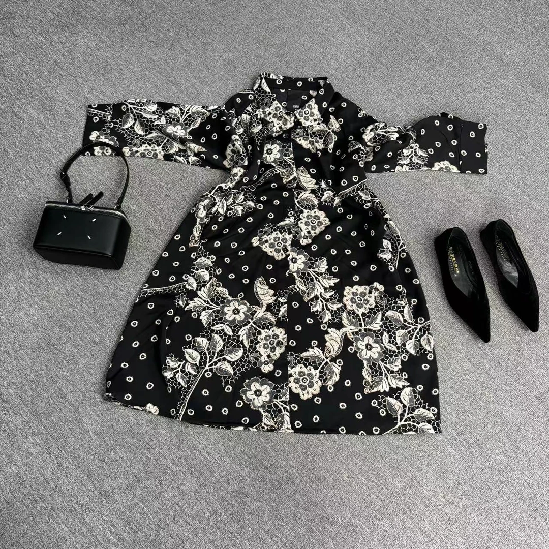 瑶睿安No退No换！！慎拍长袖碎花衬衫欧韩时尚衬衣休闲宽松 124