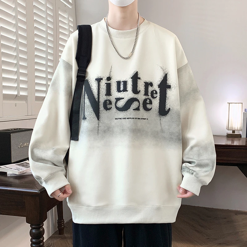 潮牌卫衣男款春秋季2025新款美式潮流长袖t恤男帅气高级感上衣服