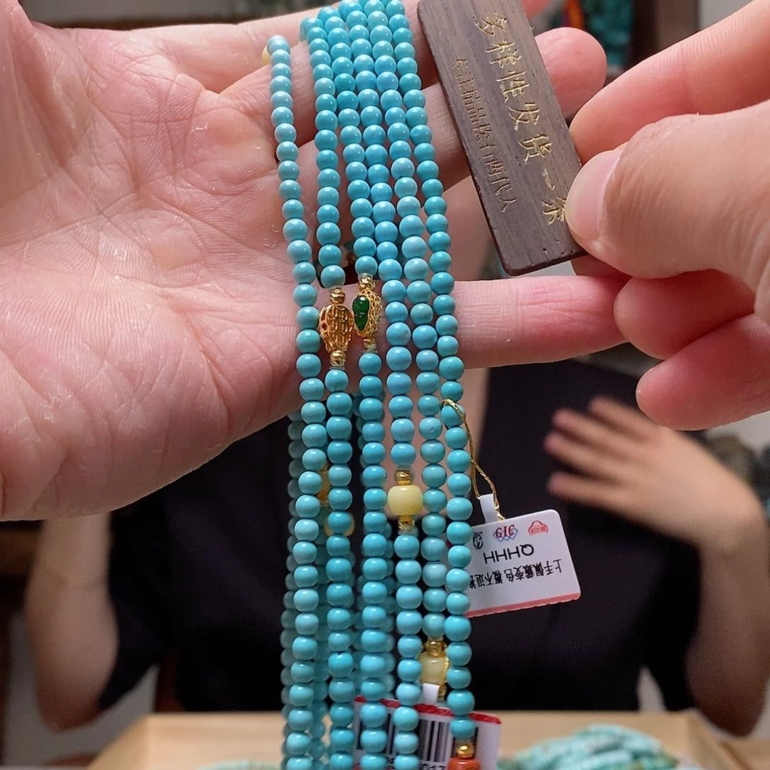 18K金镶嵌绿松石珠宝奇石