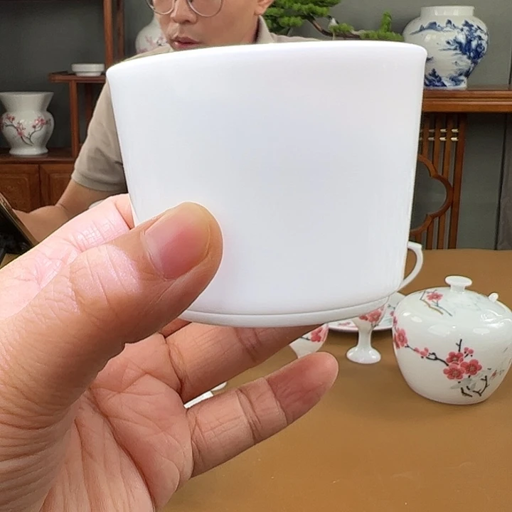 星***罗柴窑素胎书卷杯杯