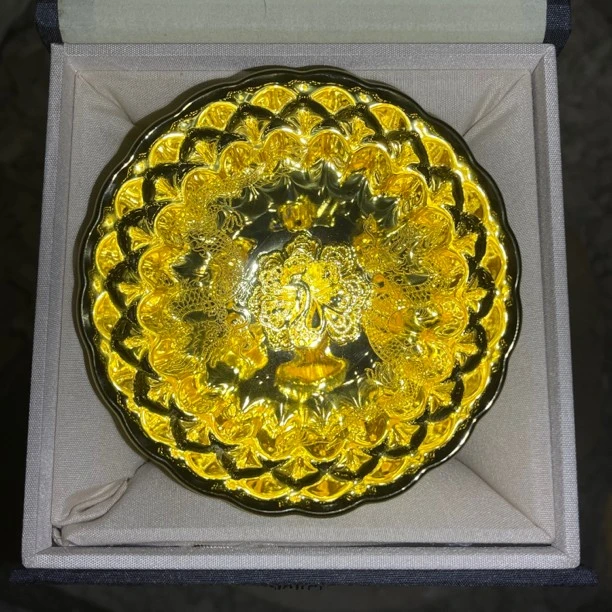 金妖妃龙凤呈祥杯高端茶器 茶具 茶杯 主人杯 金色创意AA