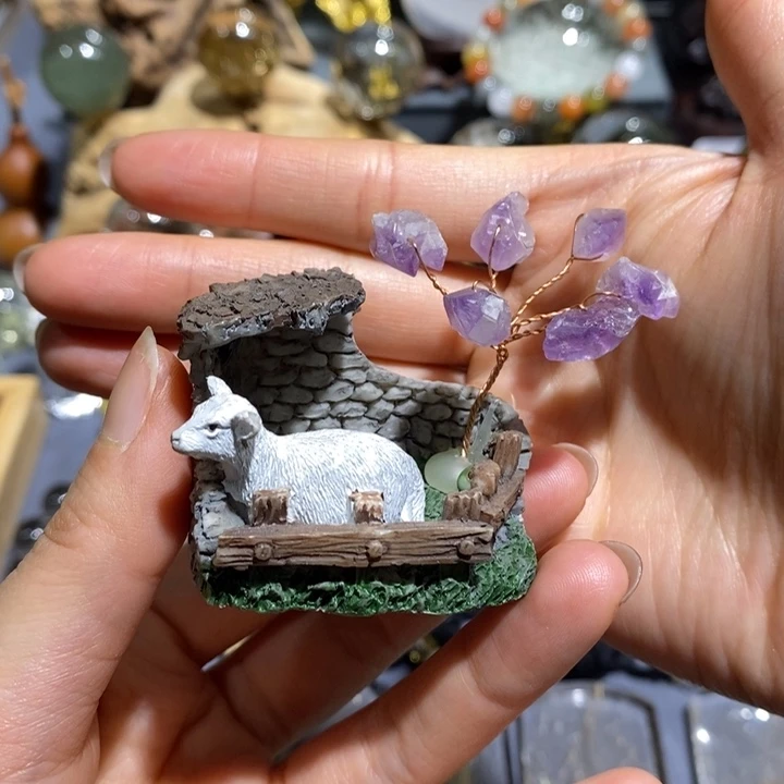 千***雨摆件未镶嵌水晶摆件