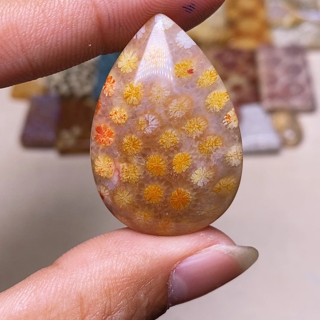 小***画硅化玉合金珊瑚玉