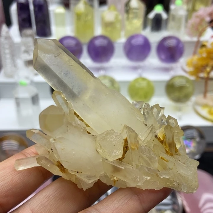 未镶嵌水晶摆件白水晶晶簇