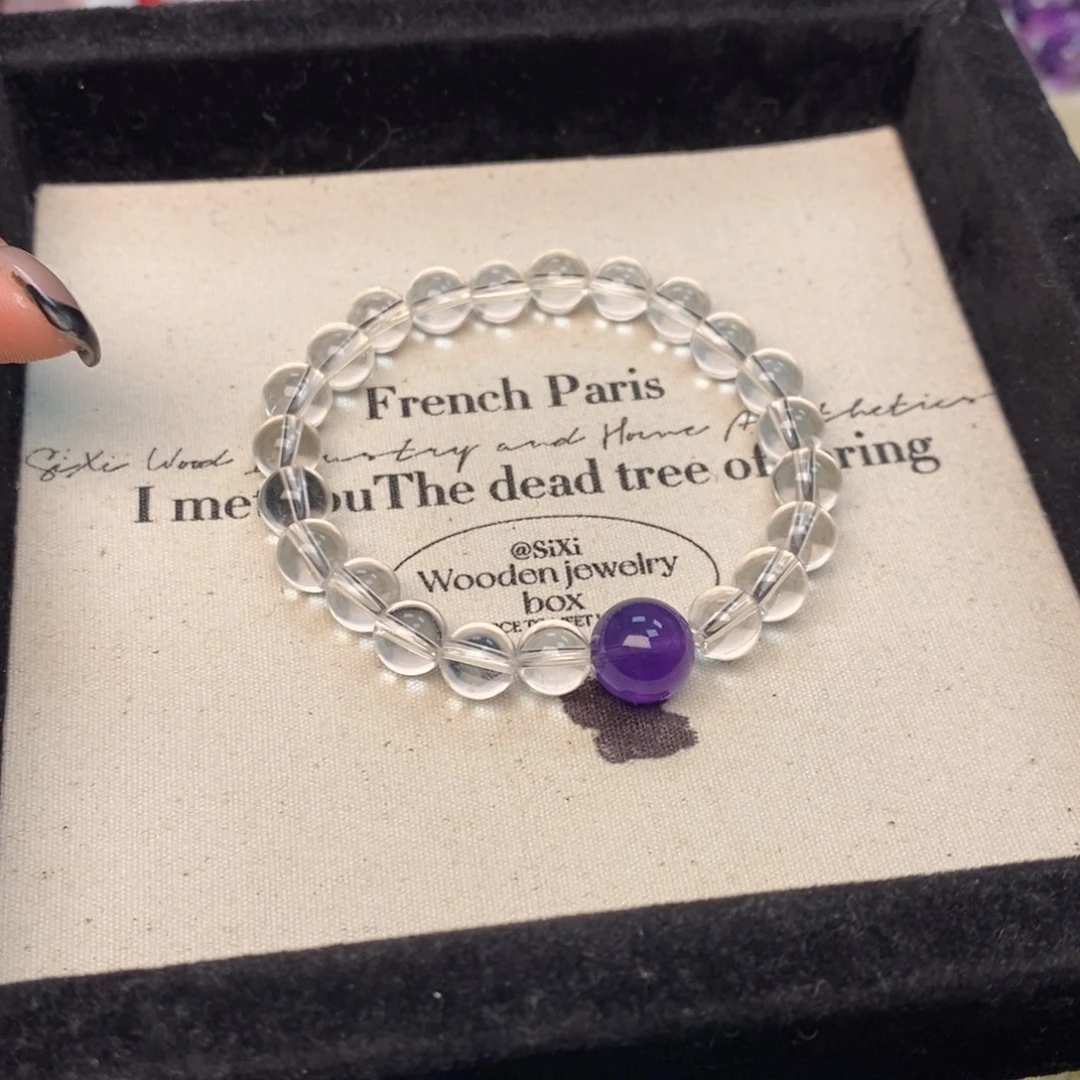 水晶手串未镶嵌乌拉圭白水diy222