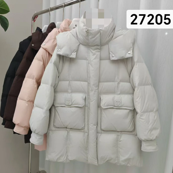 中长款连帽加厚韩版羽绒服