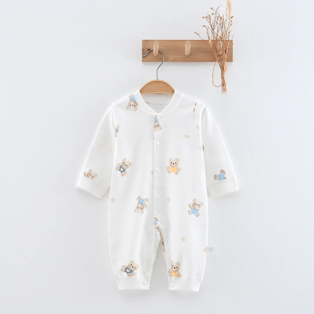 【清仓】0-1岁婴儿纯棉连体衣A类无骨100%棉宝宝爬服打底外穿