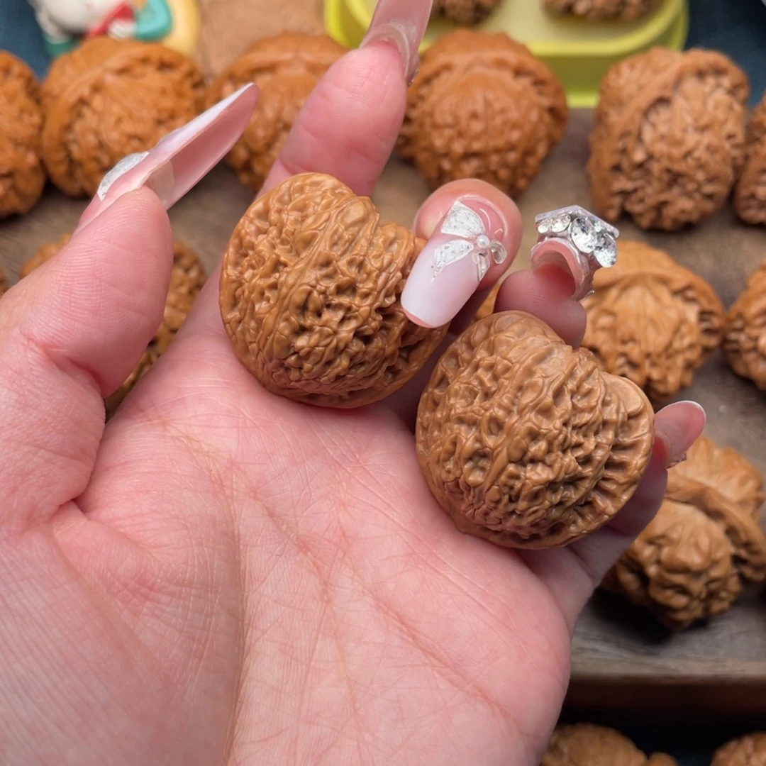 把件文玩核桃全品，三角，密纹34