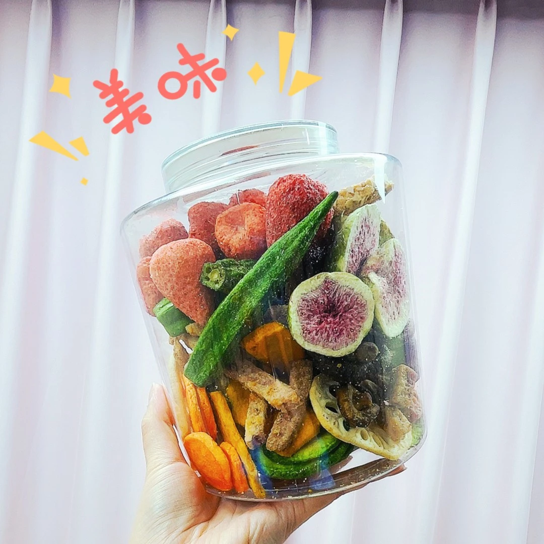 [连麦选款]散装混合冻干果蔬脆酸奶块草莓冻干椰子块蔬菜罐装零食