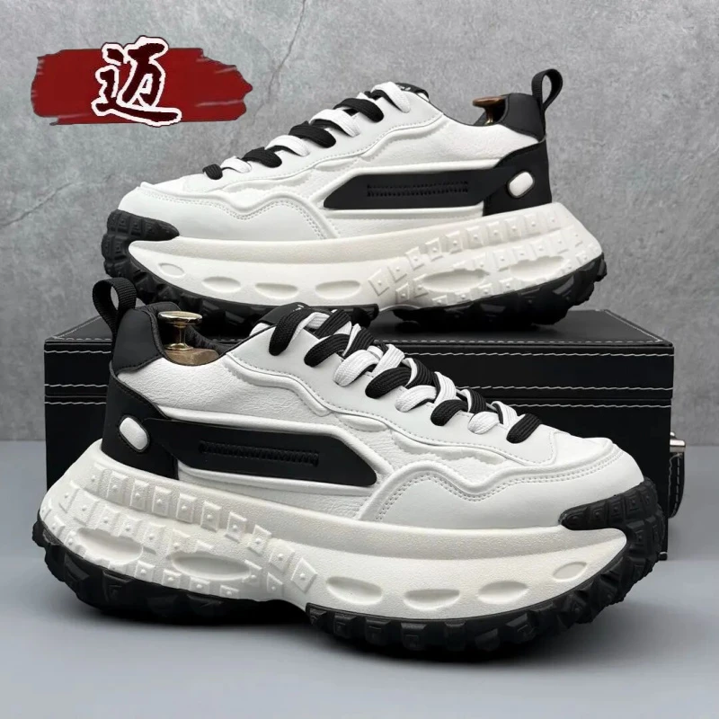 欧洲站2025春秋新款潮牌厚底时尚百搭运动休闲网红男鞋增高老爹鞋