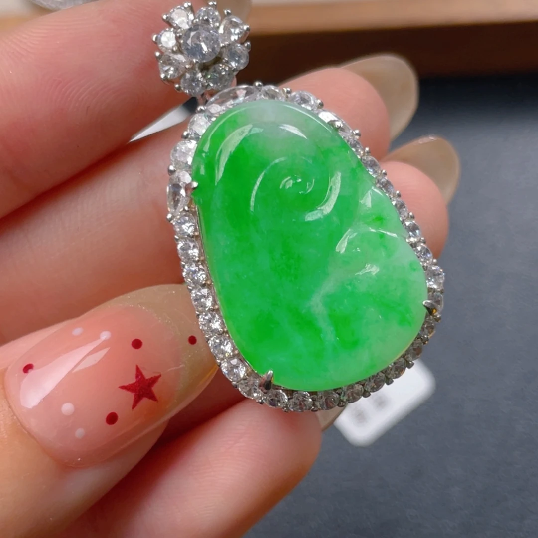 翡翠银S925镶嵌颈饰n j n n j