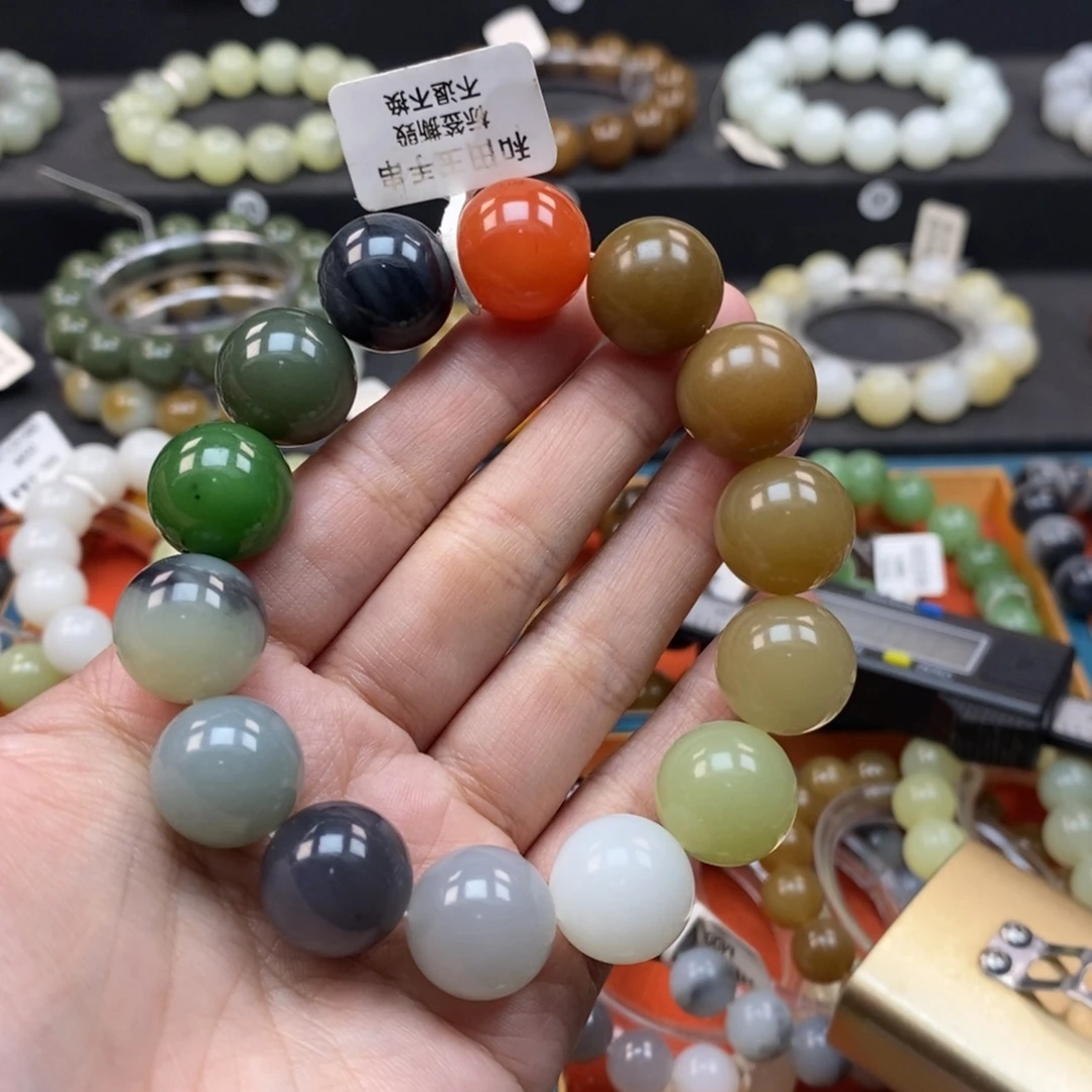 和田玉未镶嵌手链L卡16