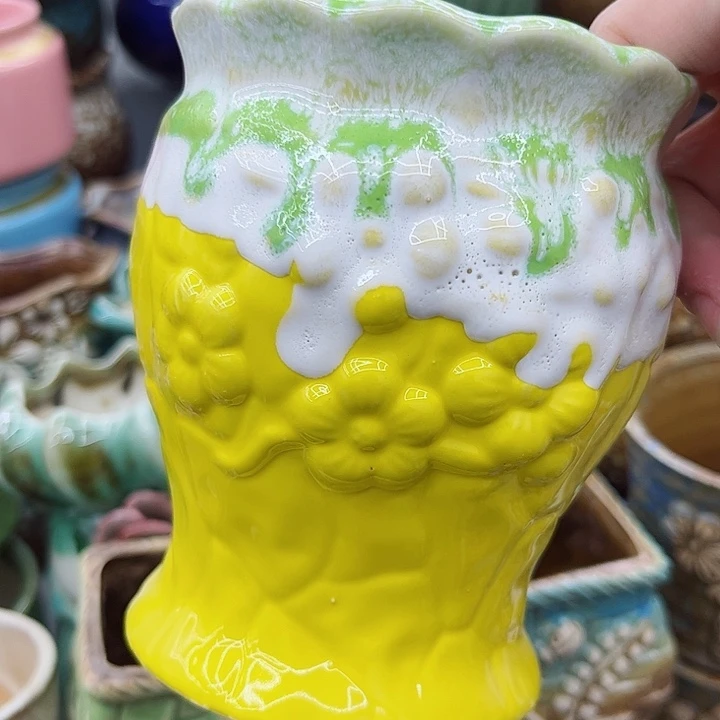 多肉绿植陶瓷花盆9.9包邮，有孔