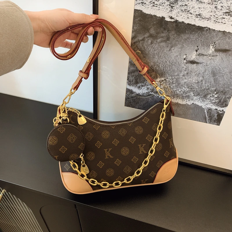 女包撞色新款腋下包时尚百搭通勤斜挎包高级感休闲单肩包