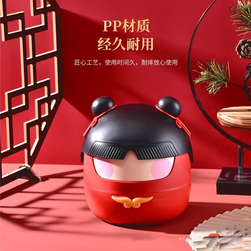 桌面垃圾桶网红可爱翻盖办公纸篓杂物整理收纳桶