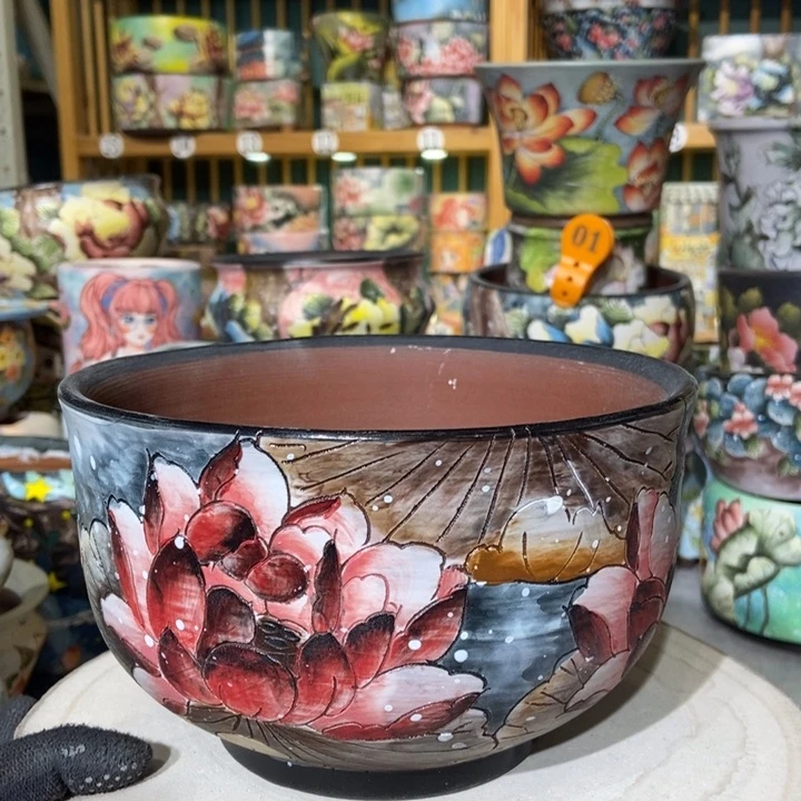 红陶景德镇艺术手绘作品