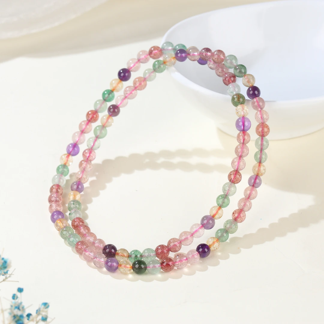 【麦子家族520礼物】天然水晶多宝项链手串百搭礼物 D1458