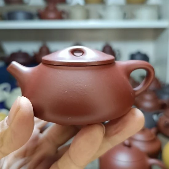 紫砂茶壶原矿红皮龙景舟石瓢130cc半手工