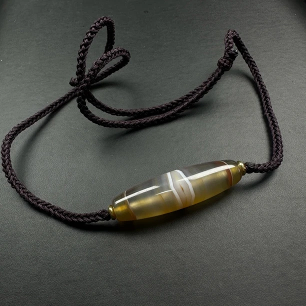 玖扬甄选-天然 柠檬黄 原皮原色 原矿原料 一眼线珠 玛瑙锁骨链