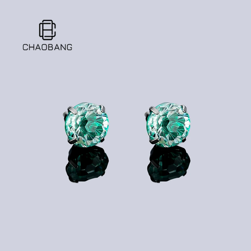 chaobang/潮邦 钛钢耳饰 調設師 l 钛钢烟花切耳钉螺丝平底耳骨钉