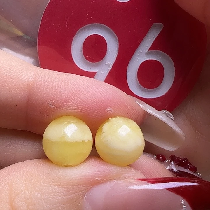 蜜蜡未镶嵌珠宝奇石八**财8mm圆珠