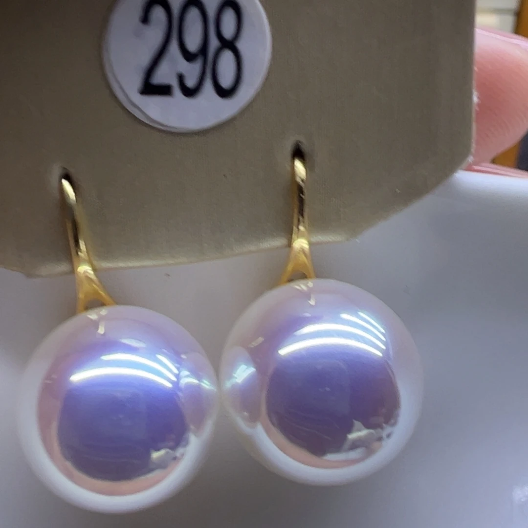 淡水珍珠耳饰银S925镶嵌