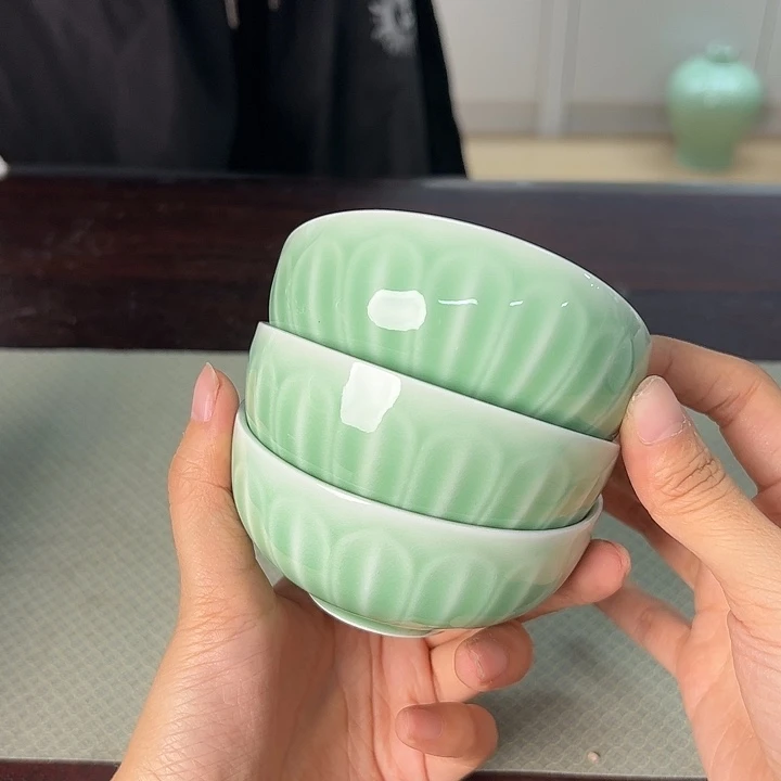 龙泉云间青瓷小米茶器