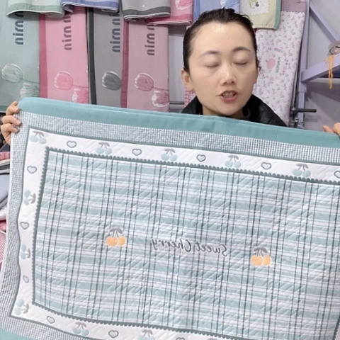 棉特价绿色格樱桃