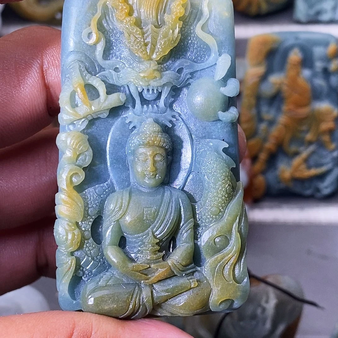 开***贝定制翡翠未镶嵌守护神