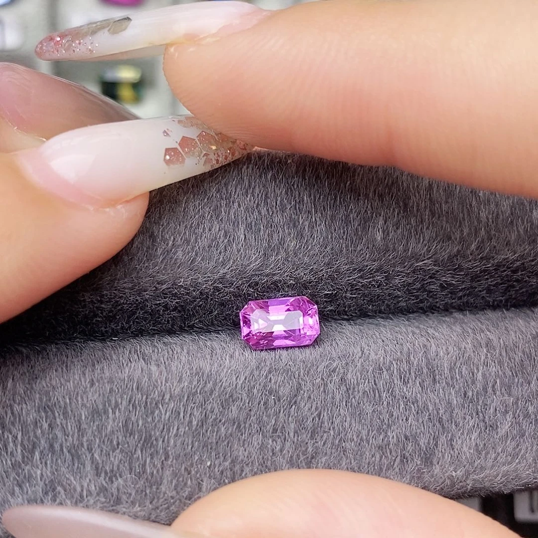裸石蓝宝石无烧帕帕拉恰VB祖切玻璃体1.25ct/0399
