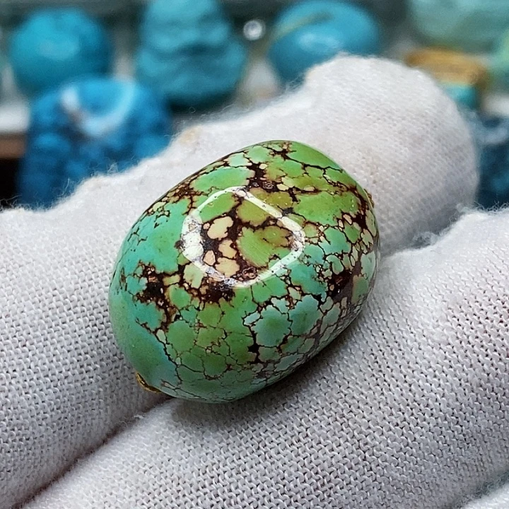 绿松石未镶嵌天然原矿 地大质检