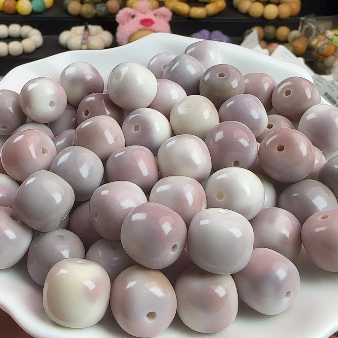 菩提根/象牙果手串卡15玻璃底干磨轻轻紫衿桶100颗