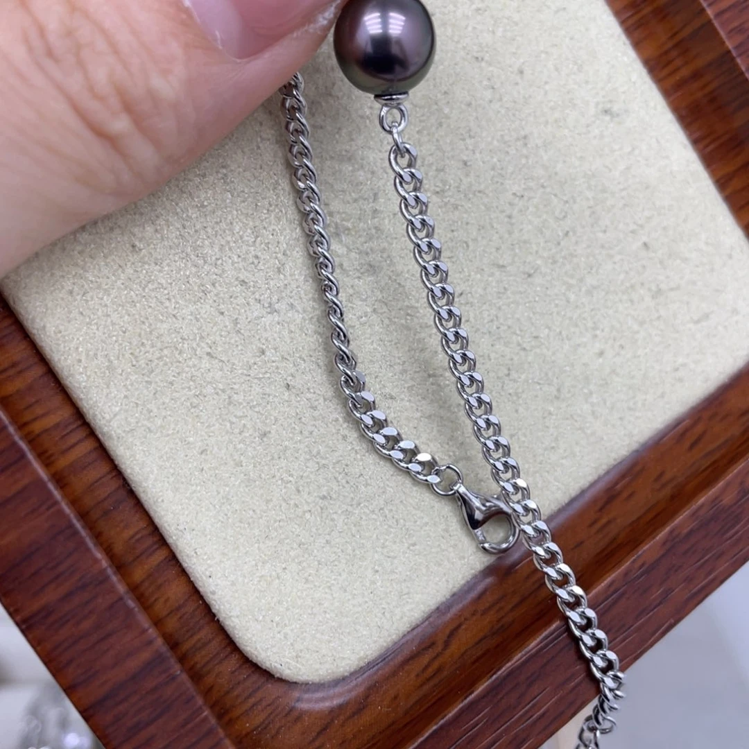 银S925镶嵌海水珍珠手绳