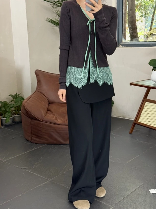 0519#新款设计感显瘦套装（上衣+裤子）时尚百搭款