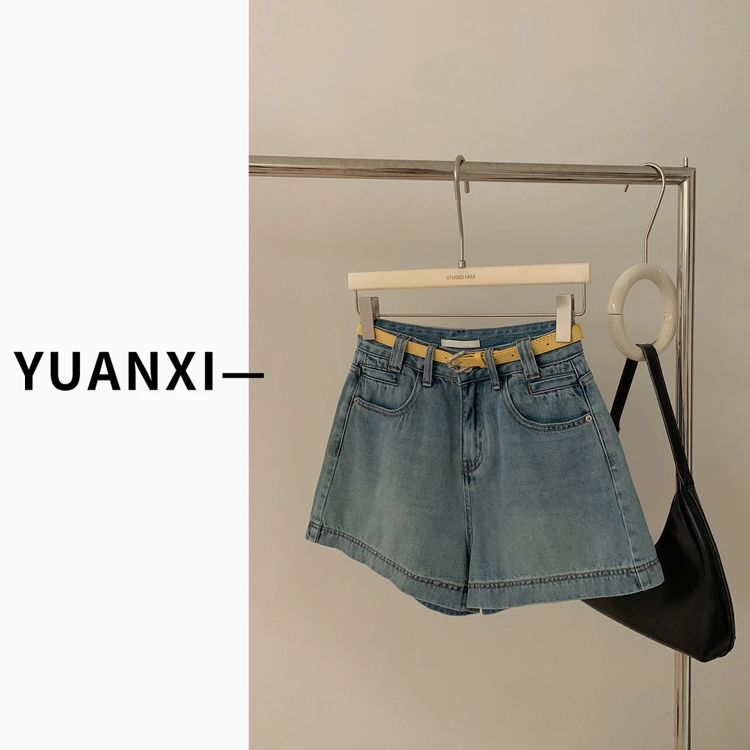 【FAFAJIA】F738 韩系高腰A字牛仔短裤女夏季