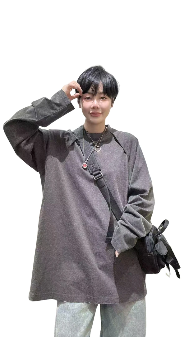 【佳老板】“25065”#夏款百搭宽松圆领打底衫