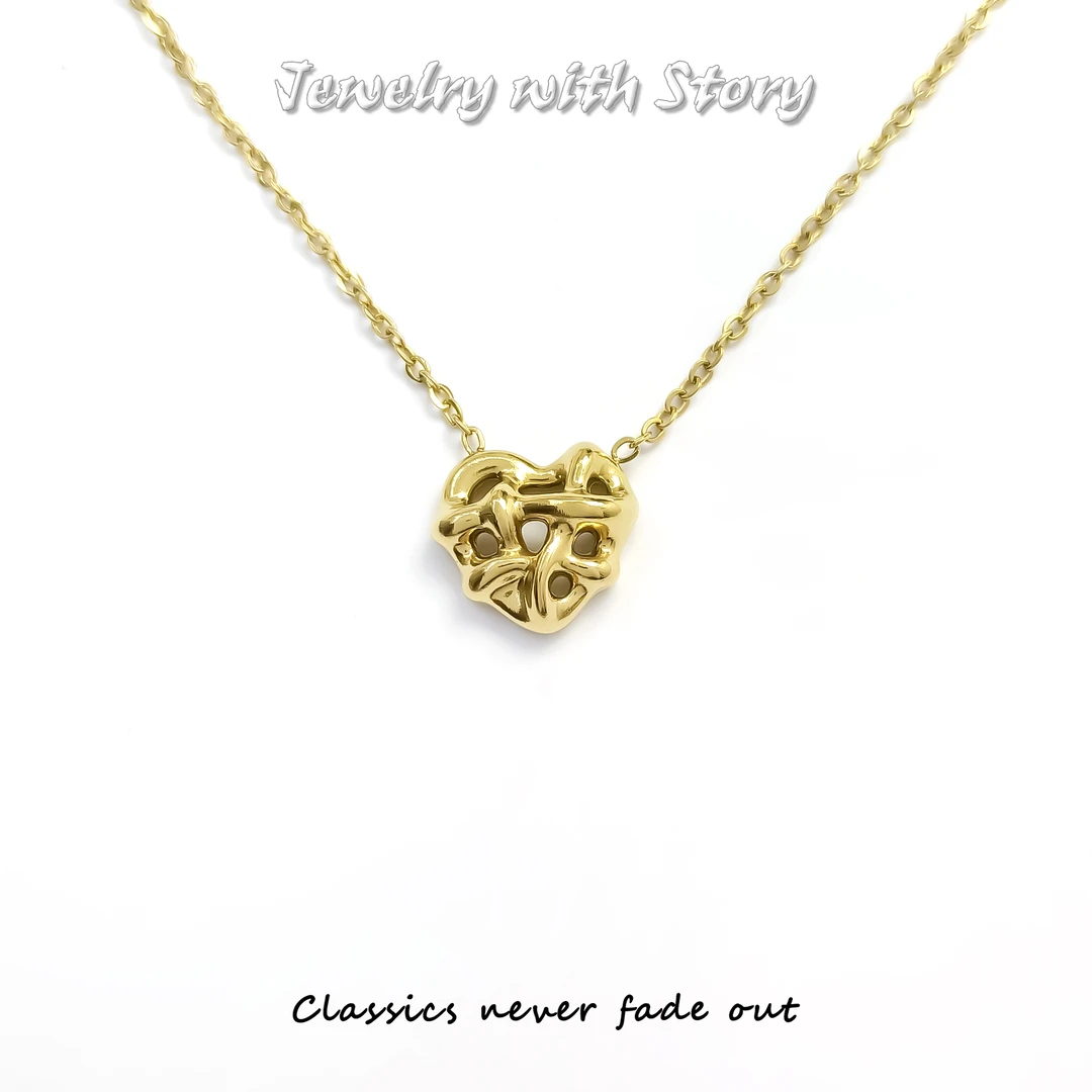 钛钢项链 LMDK-70054 项链简约镶嵌气质时尚小众个性