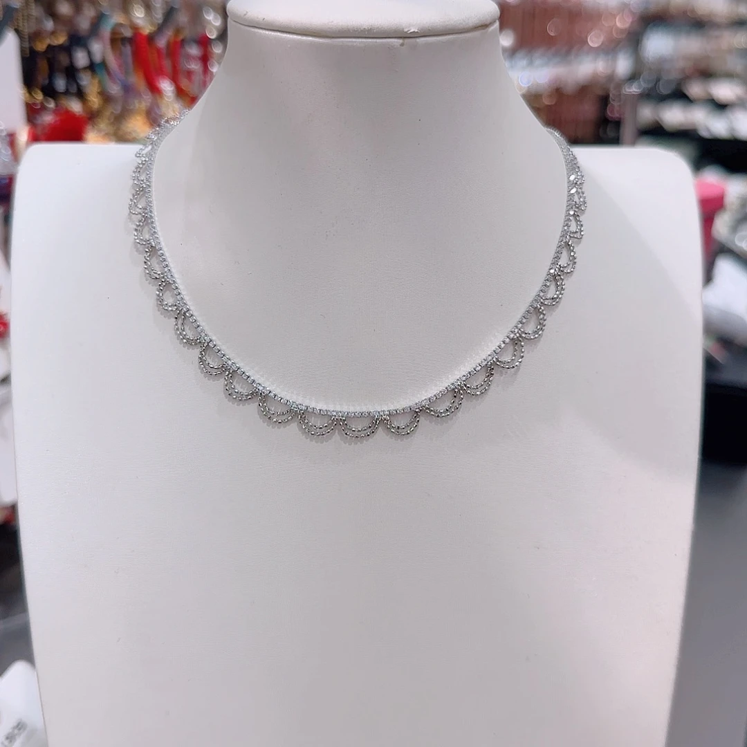 锆石铜合金925银项链